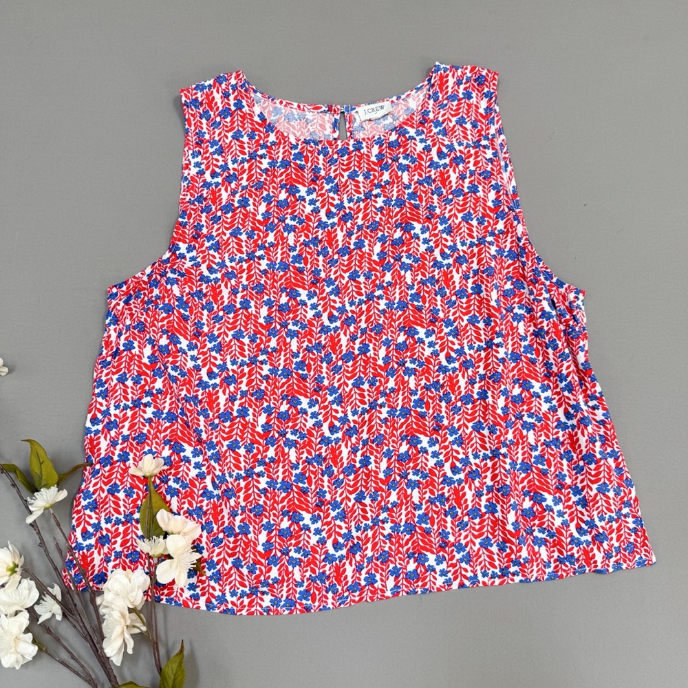 J. CREW Re-imagined ditzy floral tank top, M.